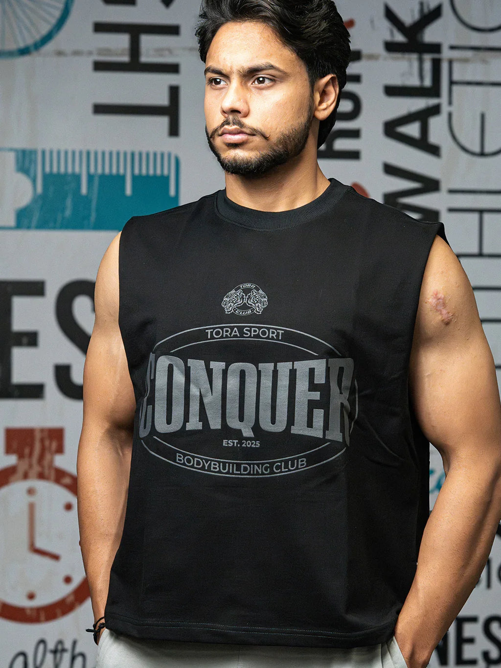 Conquer Tank Top- Black