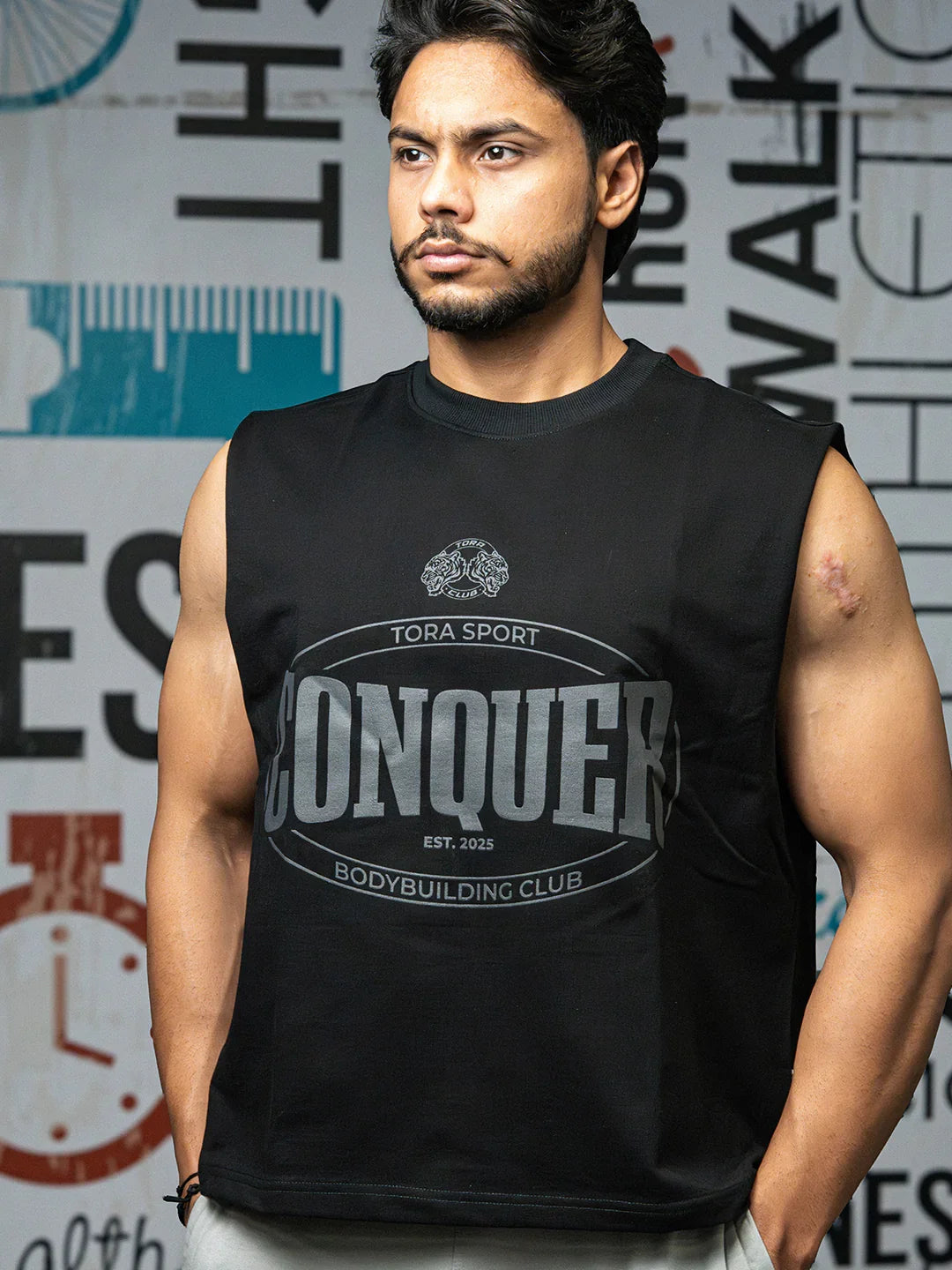 Conquer Tank Top- Black