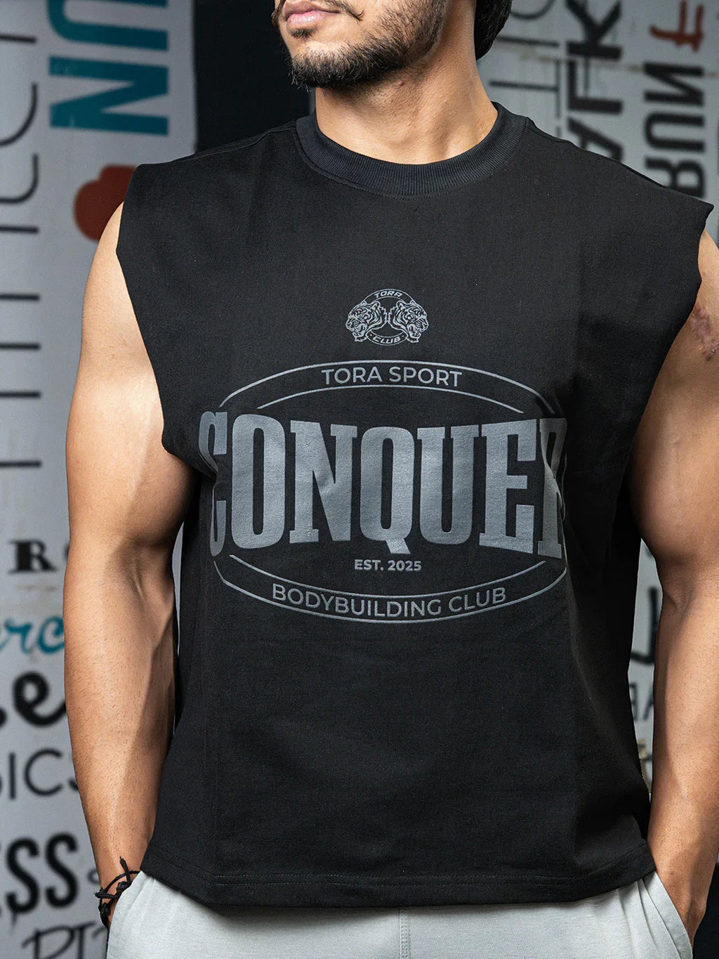 Conquer Tank Top- Black