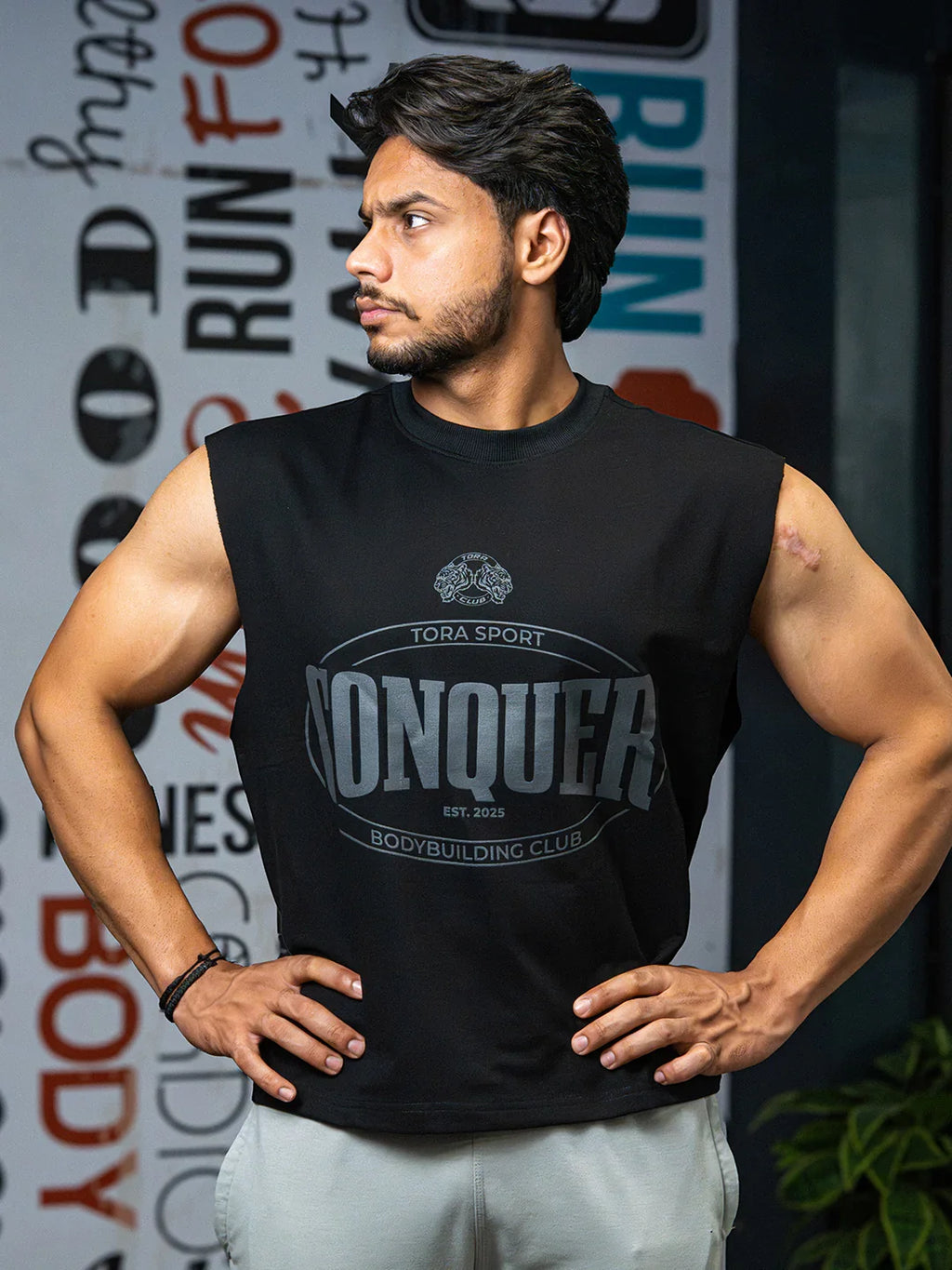 Conquer Tank Top- Black